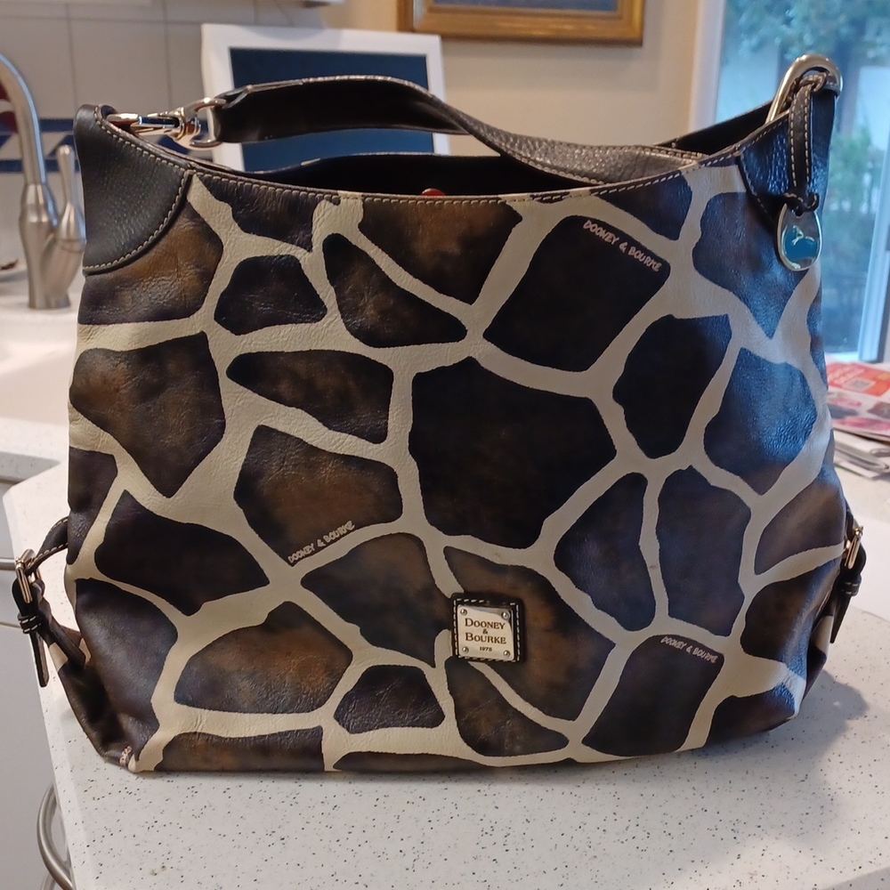 Large leather bucket handbag